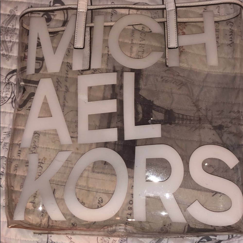 Clear Micheal Kors tote